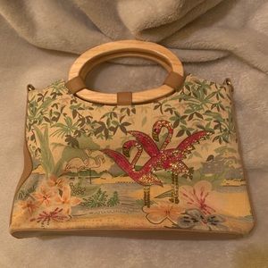 vintage flamingo purse